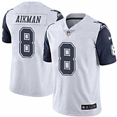 Nike Men & Women & Youth Cowboys 8 Troy Aikman White Color Rush Limited Jersey,baseball caps,new era cap wholesale,wholesale hats